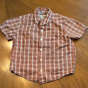 Place Red and White Striped Button Down Shirt